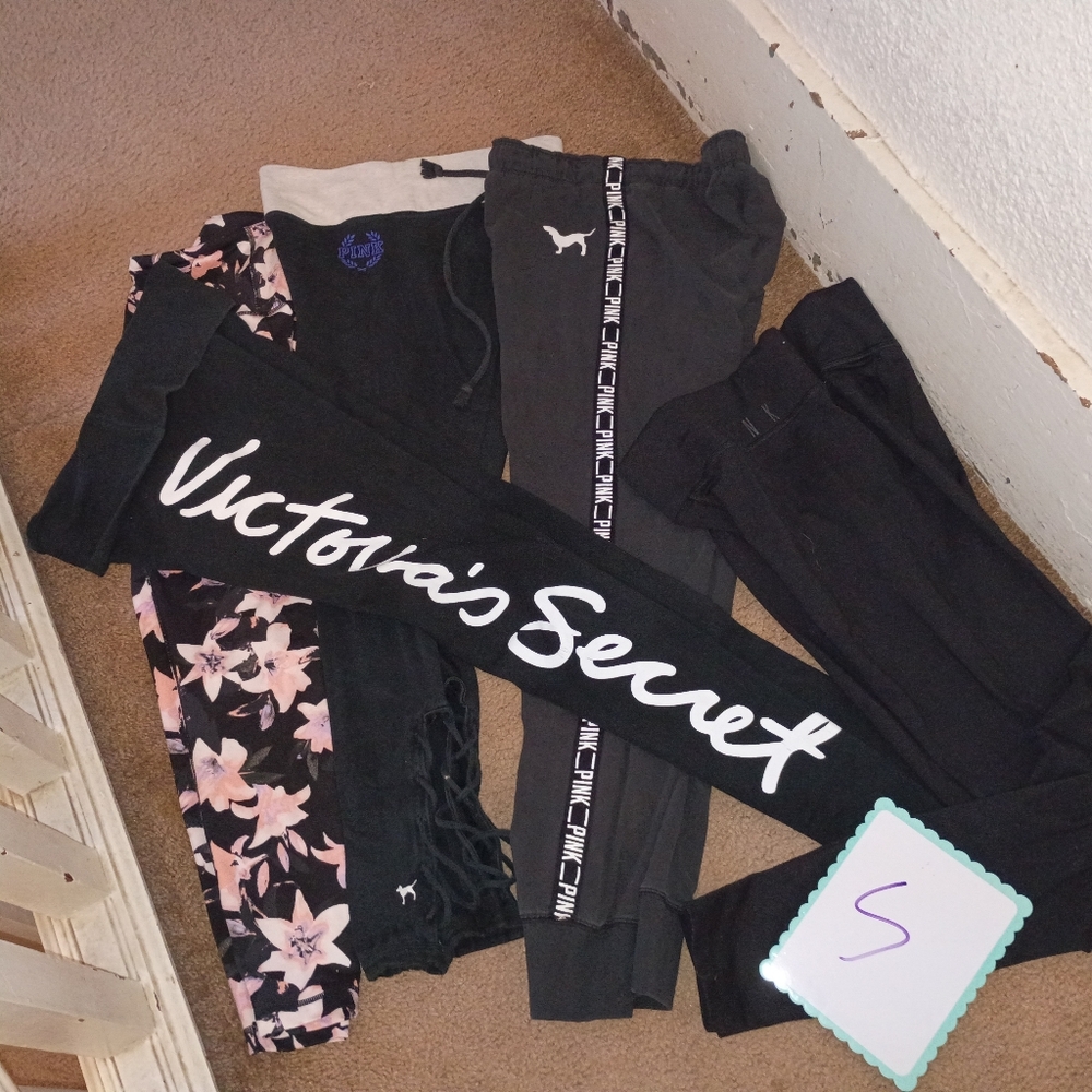 Vintage Y2K Victoria Secret VS Pink 🩷 Leggings Sweats Lot S Fold Over